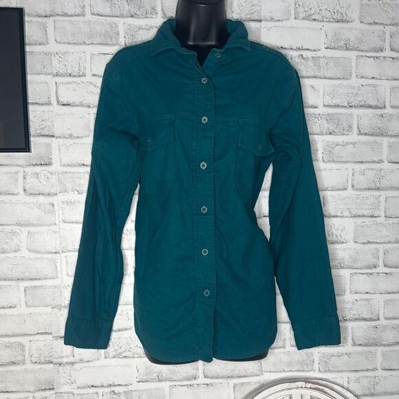 Vintage Gander Mountain Teal Button-Up Shirt Size Large - Picture 1 of 4